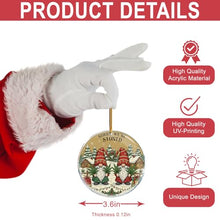 Load image into Gallery viewer, Christmas Ornaments Decorations - 3.6 in Acrylic Two Sided Printing (Sorry We're Stoned 4 - Gnome Friend Getting High Weed Smoking Cannabis Village Hilarious Adult Naughty Funny)