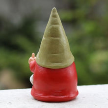 Load image into Gallery viewer, Middle Finger Female Gnome Statue 7.8in, Naughty Garden Gnome Statue Decoration and Lawn Ornament - Funny Garden Gnomes for Outdoor or Home Decor