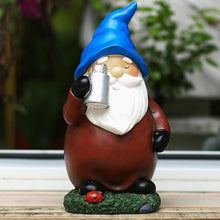 Load image into Gallery viewer, Solar Gnomes Decor for Outside - Garden Gnomes Outdoor,Funny Waterproof Decor with Light Figurines Sculptures Ornaments for Porch Backyard