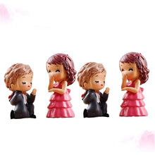 Load image into Gallery viewer, FONDOTIN 2 Pairs Miniature Couples Resin Pvc Crafts for Home Office Decor Couples Adornment