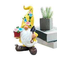 Load image into Gallery viewer, kivrimlarv Solar Gnomes Garden Decor, Outdoor Gnome Figurines, Weather Resistant Ornament, Soft Glowing Light Durabled Design Ideal for Porch, Backyard and Garden, 10.63x5.12x5.91 Inches