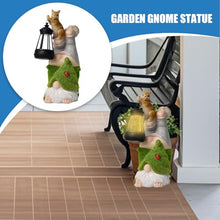 Load image into Gallery viewer, Garden Gnome Statues, Solar Garden Gnomes Squirrel Lantern Figurines, Whimsical Sculptures Funny Resin Lawn Ornaments for Backyard, Patio, Porch, Flowerbed, Pathway, Yard, Balcony