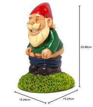 Load image into Gallery viewer, Kwirkworks 9” Pooping Garden Gnome Statue – Hilarious Lawn Decoration for Outdoor Spaces – Durable All-Weather Resin Yard Ornament – Unique Gag Gift & Funny Garden Decor