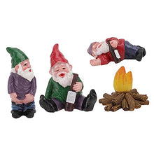 Load image into Gallery viewer, POPETPOP 4pcs Miniature Resin Dwarfs Small Dwarf Garden Decor Personality Garden Ornaments Micro Landscape Adornment Perfect Present for Friends Families