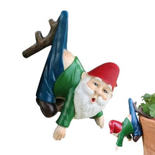 Load image into Gallery viewer, Générique GNOME Garden, Resin Dwarf Statue, Hangable Whimsical Figurine Flower Pot Hanger, Cute Tiny GNOME Decor with Hat, Succulent Planter for Yard Lawn Patio Balcony