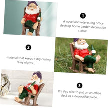 Load image into Gallery viewer, Happyyami Adorable Resin Dwarf Ornament for Garden and Home Office Decor Cute Desktop Decoration Whimsical Gnome Figure for Patio and Indoor Spaces