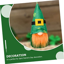Load image into Gallery viewer, Ciieeo 2sets Funny Gnomes Garden Ornaments Patrick's Day Gnome Pendant Home Decor Cotton Cloth Party Decorations 8pcs*2