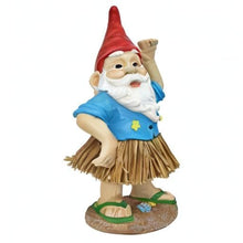 Load image into Gallery viewer, Design Toscano Garden Gnome Statue - Hawaiian Hank Grass Skirt Gnome - Outdoor Garden Gnomes - Funny Lawn Gnome Statues