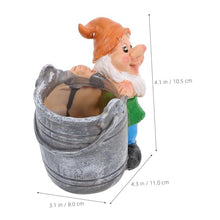 Load image into Gallery viewer, SUPVOX Creative Fairy Gnome Resin Flower Pot Planter for Indoor and Outdoor Use Compact Decorative Succulent Container with Playful Garden Statue for Desks Shelves and Windowsills