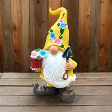 Load image into Gallery viewer, Garden Gnomes Statues, Solar Gnomes Decorations, Dwarf Sculptures with LED Light for Landscape Yard Lawn Backyard Patio Porch