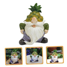 Load image into Gallery viewer, SUPVOX Resin Garden Gnome Figurine Durable Fading Lawn Ornament Cute Cartoon Gnome Statue for Outdoor Patio Garden Pathway Decoration
