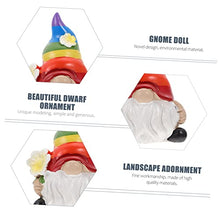Load image into Gallery viewer, DECHOUS 2pcs Garden Gnome Unique Design Gnome Doll Figurine Outdoor Landscape Adornment Courtyard Decor Resin for Yard
