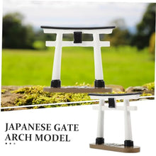 Load image into Gallery viewer, Happyyami Shrine Gate Model Fish Tank Decoration Windmill Garden Fish Ornaments Solar Stake Lights Outdoor Aquarium Gnome Chimes Deck Decor Gate Crafts Resin