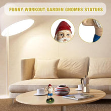 Load image into Gallery viewer, Weightlifting Gnome Statue - Garden Dwarf Ornament with Dumbbell Design, Creative Fitness Figurine | Resin Gnome Sculpture with Vivid Expression for Lawn, Backyard, Terrace, Indoor Home or Outdoor