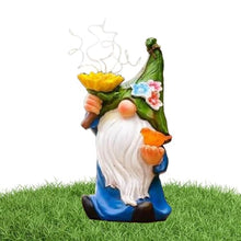 Load image into Gallery viewer, Solar Statues - Outdoor Figurine LED Lights Solar Statue | Whimsical Resin Night Lamp Decorative Gnome for Christmas Birthday Housewarming Celebration Ornament