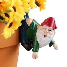 Load image into Gallery viewer, Générique GNOME Garden, Resin Dwarf Statue, Hangable Whimsical Figurine Flower Pot Hanger, Cute Tiny GNOME Decor with Hat, Succulent Planter for Yard Lawn Patio Balcony