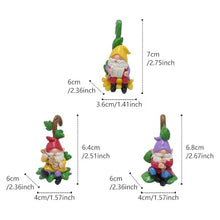 Load image into Gallery viewer, Mellsunny 3Pcs Cute Climbing Gnomes Plant Pot Hanger Figurines Resin Hanging Gnomes Playing Music Statue Planter Pot Decorations for Home Garden Patio Lawn Yard Ornaments (Gnome Playing Music)