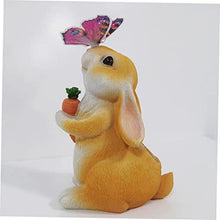 Load image into Gallery viewer, Happyyami Garden Solar Bunny Light Decorative Lawn Lamp for Creative Animal Statues for Outdoor Garden Decor Compact Night Lighting