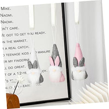 Load image into Gallery viewer, Ciieeo 1set Plush Rabbit Charm Fairy Garden Accessories Party Gnome Decor Funny Gnome Hanging Bunny Gnome Gnomes Gnome Planters Fairy Garden Kit Gnome Ornaments Gnome Doll Flannel 4pcs