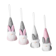 Load image into Gallery viewer, Ciieeo 1set Plush Rabbit Charm Fairy Garden Accessories Party Gnome Decor Funny Gnome Hanging Bunny Gnome Gnomes Gnome Planters Fairy Garden Kit Gnome Ornaments Gnome Doll Flannel 4pcs