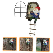Load image into Gallery viewer, Happyyami Resin Garden Gnome Figurine Cute Gnome Decoration for Garden Lawn and Home Decor for Outdoor and Indoor Use