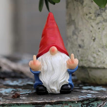 Load image into Gallery viewer, Middle Finger Gnome Mini 5.5in,Double Bird Gnome - Naughty Funny Outdoor Decoration for Yard Patio Lawn Ornament and Home Decor,Fairy Garden