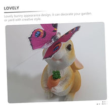 Load image into Gallery viewer, Happyyami Garden Solar Bunny Light Decorative Lawn Lamp for Creative Animal Statues for Outdoor Garden Decor Compact Night Lighting