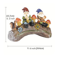 Load image into Gallery viewer, Solar Gnomes Decor for Outside - Solar Light-Up Garden Sculptures,Resin Squirrel Gnomes Figurine, Decorations with Solar Outdoor Lights for Holiday Housewarming