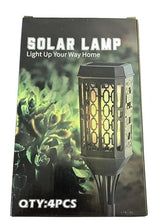 Load image into Gallery viewer, Joltix Flame Solar Light, 4 Pack Solar Lights, IP65 Waterproof Solar Flickering Dancing Lights,Landscape Lighting Auto On/Off for Outdoor Garden Patio Pathway Yard Driveway Halloween Decorative.
