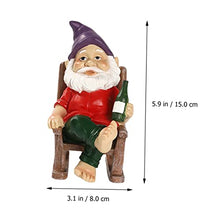 Load image into Gallery viewer, Happyyami Adorable Resin Dwarf Ornament for Garden and Home Office Decor Cute Desktop Decoration Whimsical Gnome Figure for Patio and Indoor Spaces