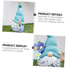 Load image into Gallery viewer, Happyyami Garden Gnome Figurine Decorative Ornament for Home and Garden Doll Flowers for Lawn Desk Tiered Tray Decoration