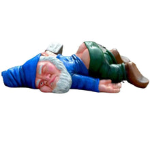 Load image into Gallery viewer, MOOCOCO Funny Drunk Gnome Statue, Garden Gnome Statues,Creative Dwarf Drunk Gnome Resin Sculpture Yard Lawn Patio Garden Decoration,for Outdoor Indoor Ornament Decor Novelty Gift (Blue)