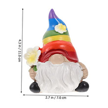 Load image into Gallery viewer, DECHOUS 2pcs Garden Gnome Unique Design Gnome Doll Figurine Outdoor Landscape Adornment Courtyard Decor Resin for Yard