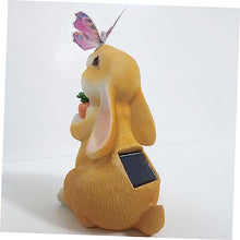 Load image into Gallery viewer, Happyyami Garden Solar Bunny Light Decorative Lawn Lamp for Creative Animal Statues for Outdoor Garden Decor Compact Night Lighting