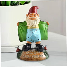 Load image into Gallery viewer, Sexy Gnome Statues, 5.9 Inch Resin Funny Garden Gnomes, Full Color Say Hello to My Little Friend, Reusable Naughty Gnomes, For Gnome Lovers Lawn Yard Porch, Green