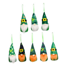 Load image into Gallery viewer, Ciieeo 2sets Funny Gnomes Garden Ornaments Patrick's Day Gnome Pendant Home Decor Cotton Cloth Party Decorations 8pcs*2