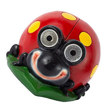 Load image into Gallery viewer, Toyvian Solar Garden Ladybug Figurine Water Resistant Outdoor Statue Decorative Solar Lights for Lawn Automatic Dusk to Dawn Illumination