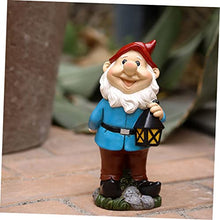 Load image into Gallery viewer, BESPORTBLE 1pc Adorable Dwarf Resin Garden Ornament for Decor and Lightweight Gnome Statue Charming Desktop and Patio Decoration for Home Office