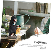 Load image into Gallery viewer, Toyvian Garden Bear Ornament Bear Eating Gnome Statue for Outdoor Decor Home Office