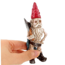 Load image into Gallery viewer, COSMEVIVI 1set Garden Gnome Skeleton Statue Resin Halloween Decoration for Outdoor and Indoor Use for Spooky Garden Micro-landscapes Gnome Figurine Lifelike Design Great for Halloween