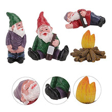 Load image into Gallery viewer, POPETPOP 4pcs Miniature Resin Dwarfs Small Dwarf Garden Decor Personality Garden Ornaments Micro Landscape Adornment Perfect Present for Friends Families