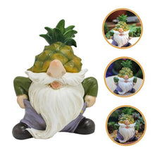 Load image into Gallery viewer, SUPVOX Resin Garden Gnome Figurine Durable Fading Lawn Ornament Cute Cartoon Gnome Statue for Outdoor Patio Garden Pathway Decoration
