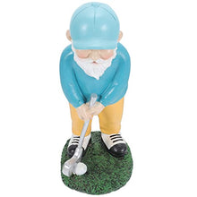 Load image into Gallery viewer, SUPVOX Amusing Golfing Gnome Statue for Outdoor Decor Resin Craft Gnome Realistic Appearance