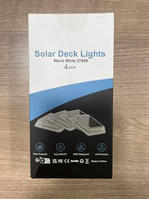 Load image into Gallery viewer, Soslina 4 Pack Solar Step Lights, IP68 Waterproof, Warm White & Blue Mixed Colour, 30 Lumen, 16 Hrs Lighting, Easy Install, Outdoor Garden Pathway Deck Fence Patio