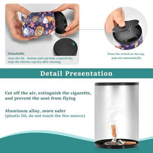 Load image into Gallery viewer, Cute Gnome Purple Car Smoking Cup Smell Free Ashtray Portable Ashtray for Car, Trash can with Lid