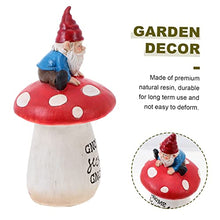 Load image into Gallery viewer, Toddmomy 1pc Creative Resin Gnome Doll Adornment for Garden Decor and Mushroom Landscape Prop for Home and Outdoor Decoration Easy to Install Delicate and Unique