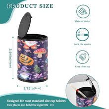 Load image into Gallery viewer, Cute Gnome Purple Car Smoking Cup Smell Free Ashtray Portable Ashtray for Car, Trash can with Lid
