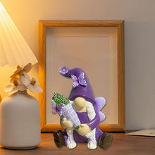 Load image into Gallery viewer, Gnome Ornament, Purple Gnomes Decorations, Gnome Garden Statue, Whimsical Garden Figurines, Male and Female Gnome Statues, Desktop Violet Gnomes Figurine Decor for Patio, Desk, Shelf