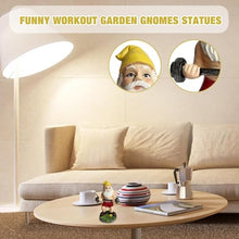 Load image into Gallery viewer, Genérico Outdoor Gnome Statue - Creative Weightlifting Figurine, Weather Resistant Gnome Table Decoration for Gardens, Patios, Lawns, Rooms