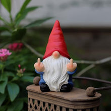 Load image into Gallery viewer, Middle Finger Gnome Mini 5.5in,Double Bird Gnome - Naughty Funny Outdoor Decoration for Yard Patio Lawn Ornament and Home Decor,Fairy Garden